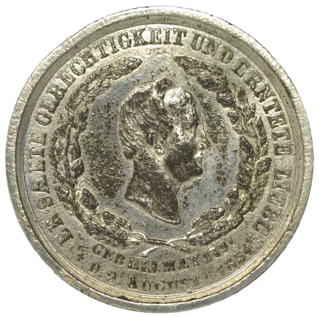 Sachsen / Rochlitz - Medaille, Eröffnung König Friedrich August Turm (um 1860)