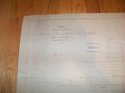 1869 Map of the Properties of J. LLOYD SMITH & WILLIAM TURNER Rahway New Jersey 2