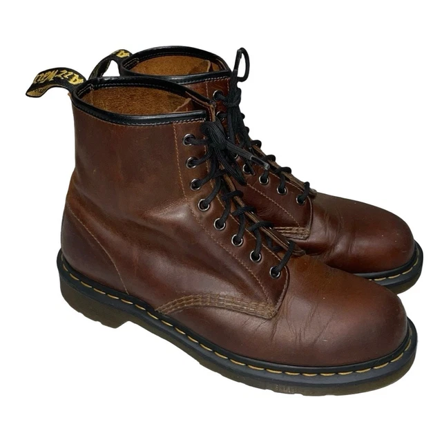 Chaussures Dr. Martens Jersey Air Wair En Cuir Marron - Pointure 11 Homme (10 Femme) - Occasion