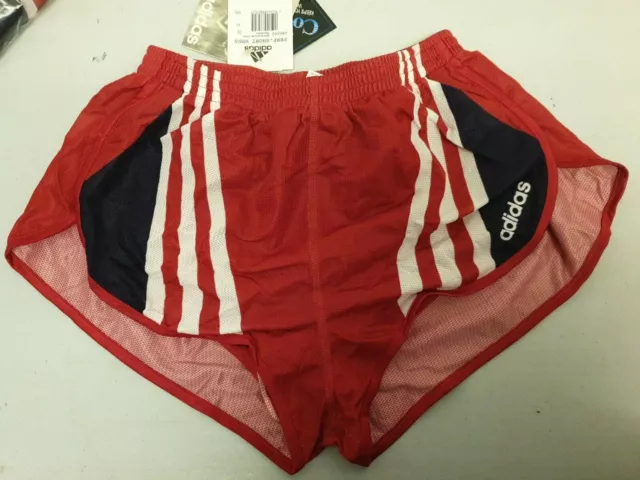 Vintage Adidas Womens Shorts Sprinter UK 8 10 Running Retro Red Glanz 80's (A21)