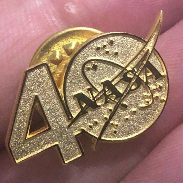 Official NASA 40th Anniversary 1948-1988 Lapel Pin - VGC NOS