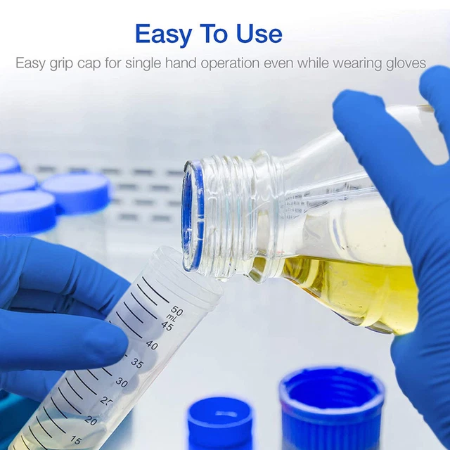 Tubo De Centrífuga Inferior De Cono Con Tapón De Rosca, 10 Uds., 50ml - Foto 3