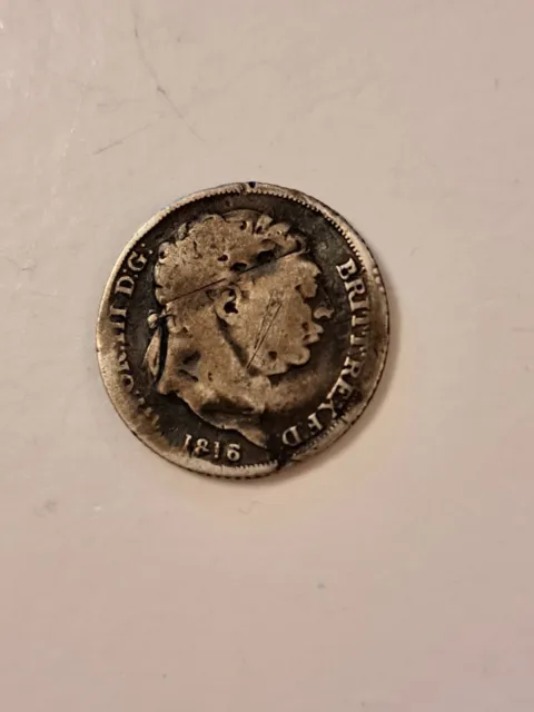 1816 George III Sixpence Silver 6d coin