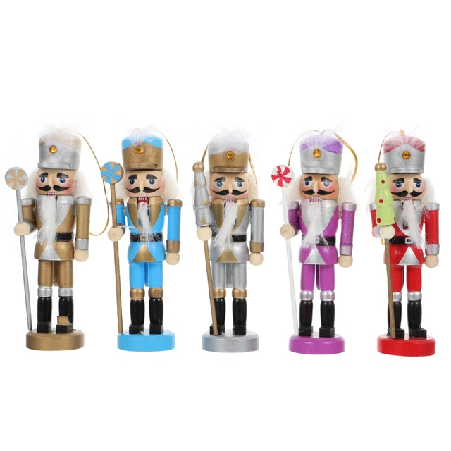 5 pz decorazioni natalizie schiaccianoci marionette decorazione natalizia bambino