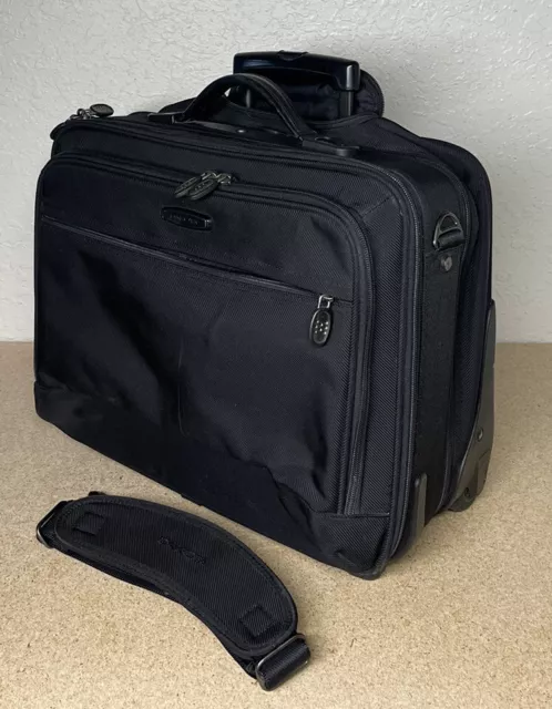 Dakota Tumi Wheeled 17" Carry-On Overnight Shoulder Bag PC Brief Case Luggage