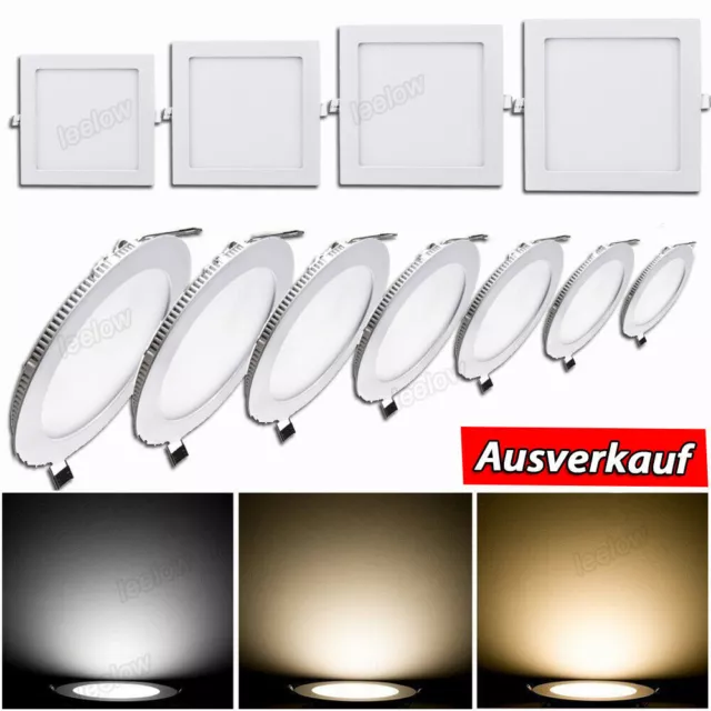 LED Panel Einbaustrahler Deckenleuchte Einbau Leuchte Spot flach slim eckig Rund