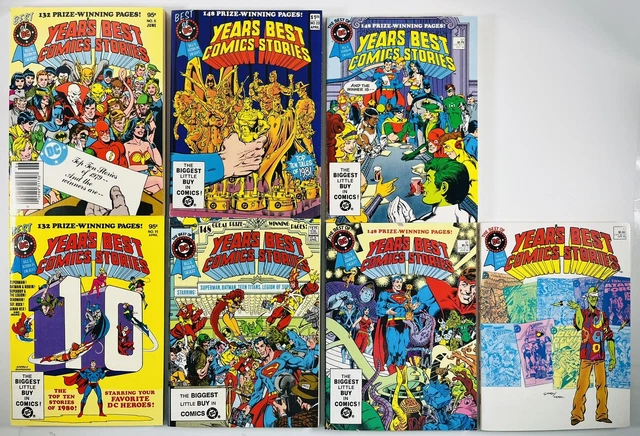 7 Year's Best Comics Stories #5-71 Run Blue Ribbon Digest Dc 1980  Vf/Nm To Nm