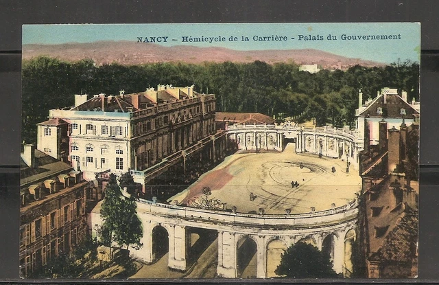 France. Nancy Hemicycle de La Carriere, palais du gouvernement. vintage post C