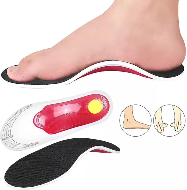 Anti-Swelling High Arch Support Insoles Plantar Fasciitis Orthotic Shoe Insoles