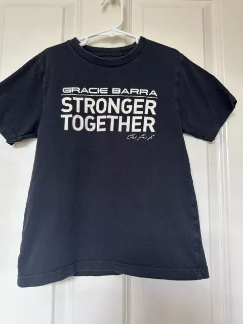GRACIE BARRA Jiu Jitsu Stronger Together T-Shirt BLACK Size Youth Small YS