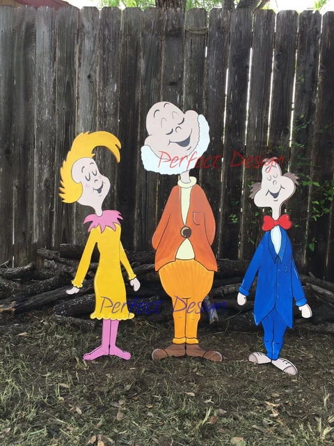 NEW Whoville Characters 3Set GRINCH Inspired Sign Yard Art CHRISTMAS Decorations
