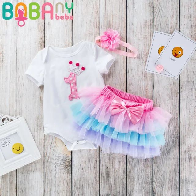 Toddler Baby Girls 1st 2nd Birthday Dress Outfits Romper Tutu Skirt Clothes Sets