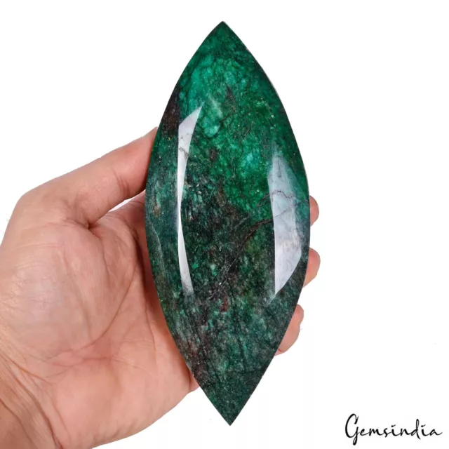 3210 Cts~ Natural Green Emerald Marquise Cut Top Quality Huge Brazilian Gemstone 3