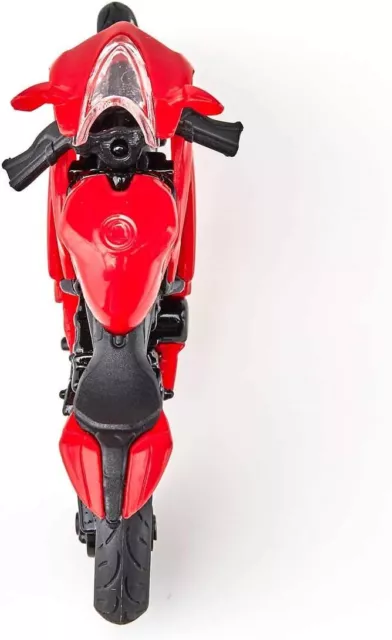 siku 1385, Ducati Panigale 1299 Motorbike, Metal/Plastic, Red, Fold-out stand 2