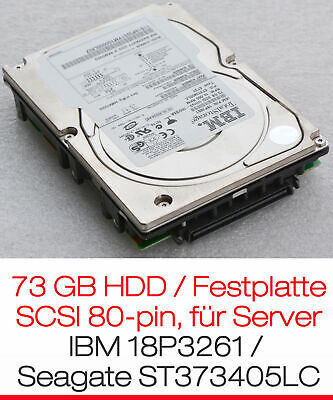 73GB SCSI 80-PIN SCSI Disque Dur IBM 18P3261 Seagate ST373405LC Pour Serveur