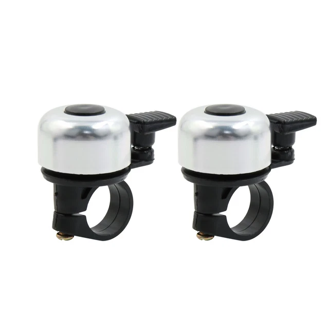 2pz 22mm Dia Manubrio dbici Campanello Allarme AVVISATORE Acustico Argentato