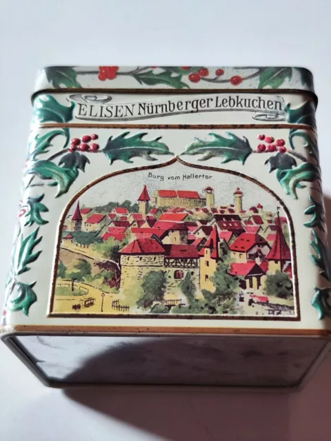 Blechdose Vintage Ferdinand Wolff Elisen Nürnberger Lebkuchen Weihnachten