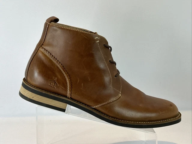 Penguin Munsingwear Monty Chukka Ankle Boots Sz 11.5 Brown Leather Shoes 151542 penguin chukka products for sale | eBay main image 4