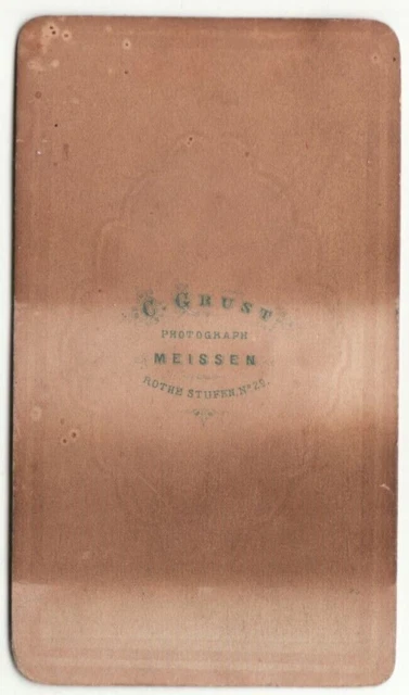 Meissen Sachsen hoher Offizier mit Säbel Atelier CDV 3