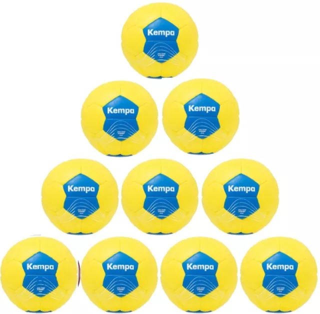 10er Ballpaket Kempa Spectrum Synergy Plus sweden gelb/sweden blau Größe 0,1,2