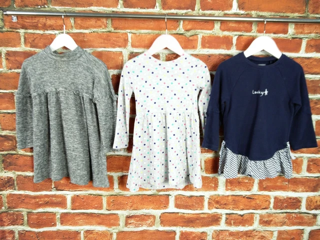 Girls Bundle 18-24 Months Next Mothercare Top & Long Dress Set Star Spotty 92Cm