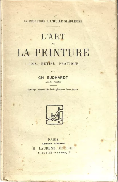 L'art De La Peinture-Lois Metier Pratique-Ch Rudhart-Livre Ancien Xix Eme