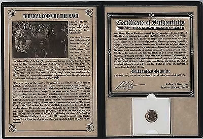 Bronze Biblical Coin of the Magi. Azes II. With COA