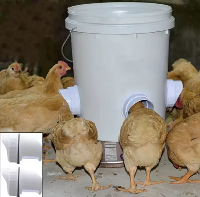 Automatic Chicken Feeder 15L Bird Poultry Chook Outdoor Gravity Feed