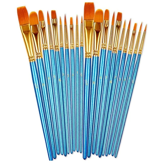 Set di Pennelli, 20 Pezzi Pennelli un Punta Pennelli per Capelli V7D9