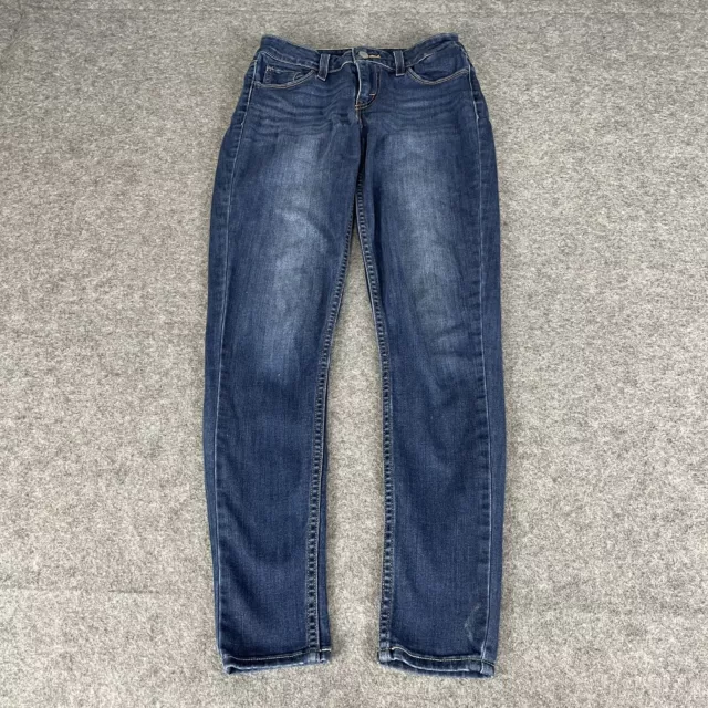 LEVIS 535 WOMENS Blue Super Skinny Stretch Raw Hem Ladies Jeans W29 L27  (9445) £ - PicClick UK