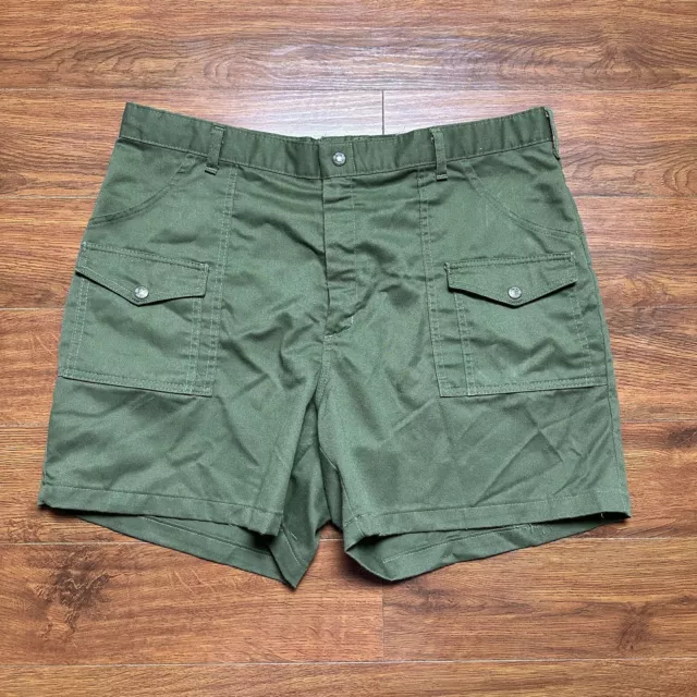 Vtg BSA Boy Scout Shorts Mens 40 Olive Green Cargo Official Uniform Made USA 70s