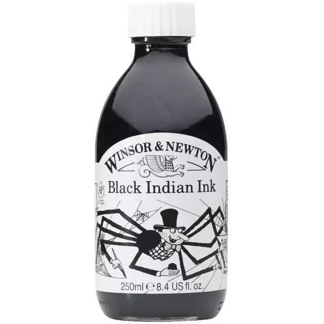 Winsor & Newton schwarze indische Künstler-Zeichnungstinte 250ml