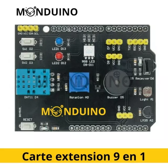 Carte extension 9 en 1 pour carte UNO multifonction avertisseur sonore module ..