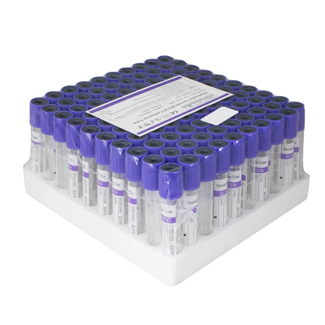 100X 2ML LAB EDTA Vacuum Blood Collection Tubes Blood Collection Tubes