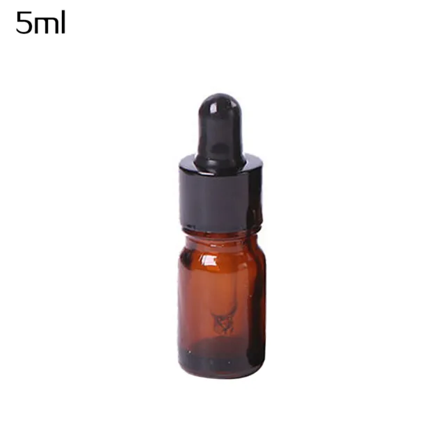 5ml-100ml Mini Amber Glass Liquid Reagent Pipette Bottle Eye Dropper Empty 14
