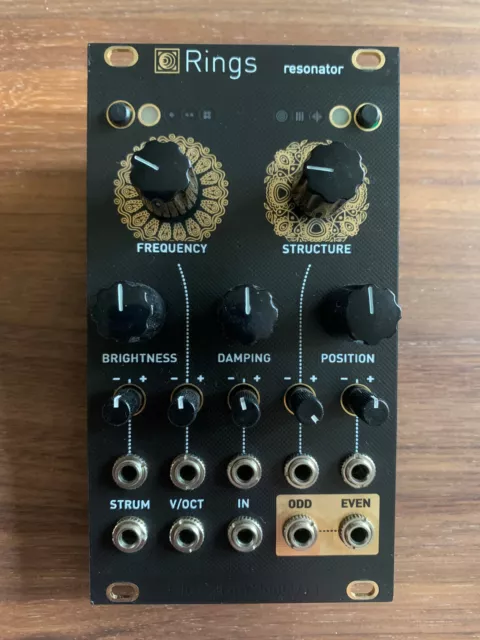 Mutable Instruments Rings Clone Black Panel (14 HP, Eurorack, Modular)