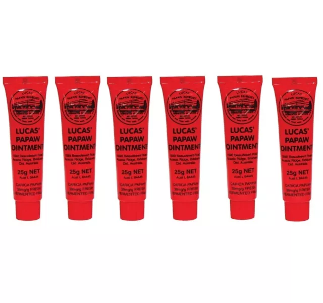 BEST PRICE-Bulk Buy 6 x Lucas Papaw Ointment Pawpaw Cream Paw Paw Handy Tube 25g