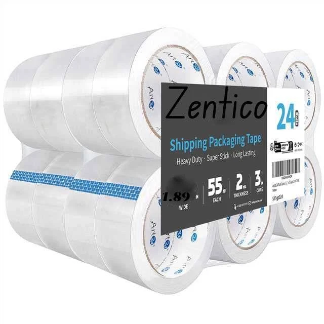 24 Rolls 1.89"Wide Clear Shipping Packing Moving Tape 110/55 yds/330' ea - 2mil