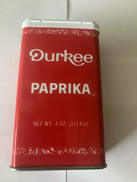 Vintage Durkee's Paprika  Spice Advertising Tin 4 oz