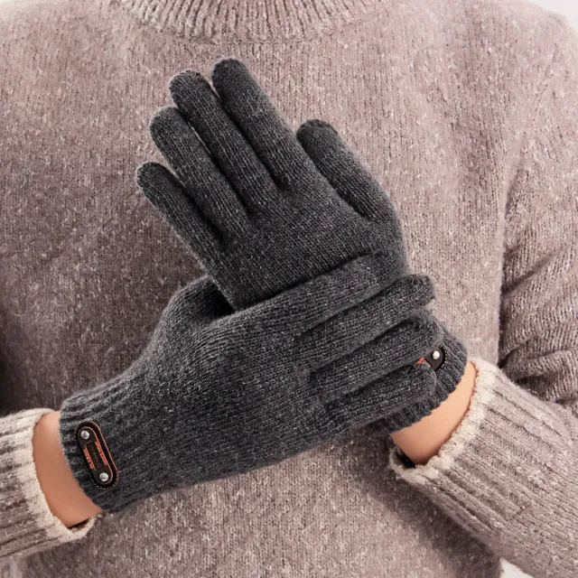 Guanti touchscreen donna uomo caldo inverno stretch lavorati a maglia dito intero↑