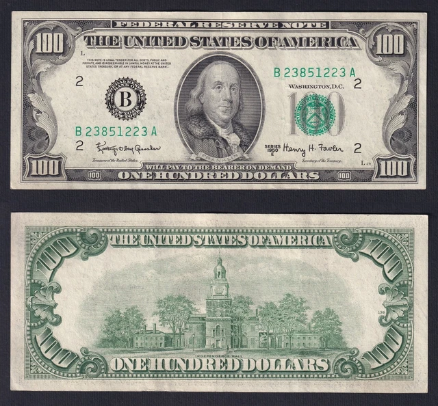United States 100 Dollars 1950E New York P 442e Spl / XF C-D1