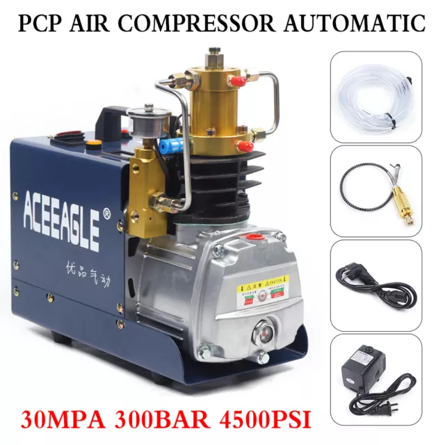 300Bar 4500 PSI Automatic High Pressure Air Pump Electric Compressor Pump 1800W