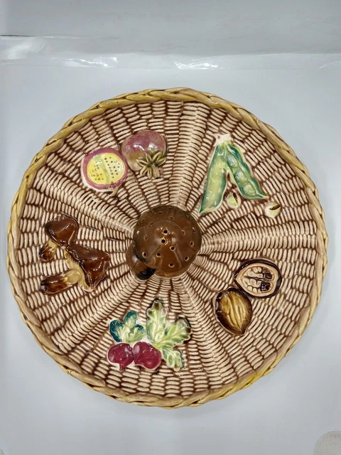 Vintage Tilso Mushroom Vegtable Divided Tray Ceramic Handpainted