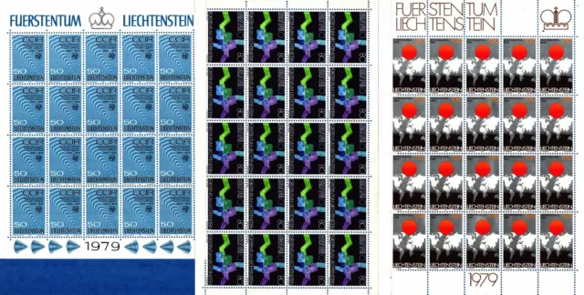 Liechtenstein - 1979 - Avvenimenti - n.669/671 - Minifogli - nuovi (MNH)