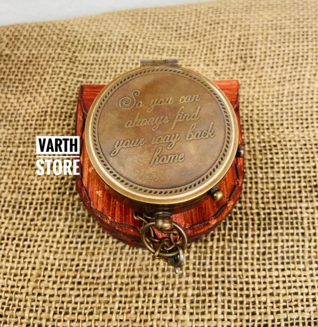 Antique Vintage Brass Pocket Compass Brass Nautical Compass Marine Compass Gift