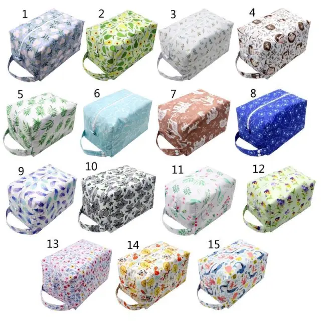 Reusable Cloth Diaper Wet Dry Bags Large Hanging with Buttons for Stroller