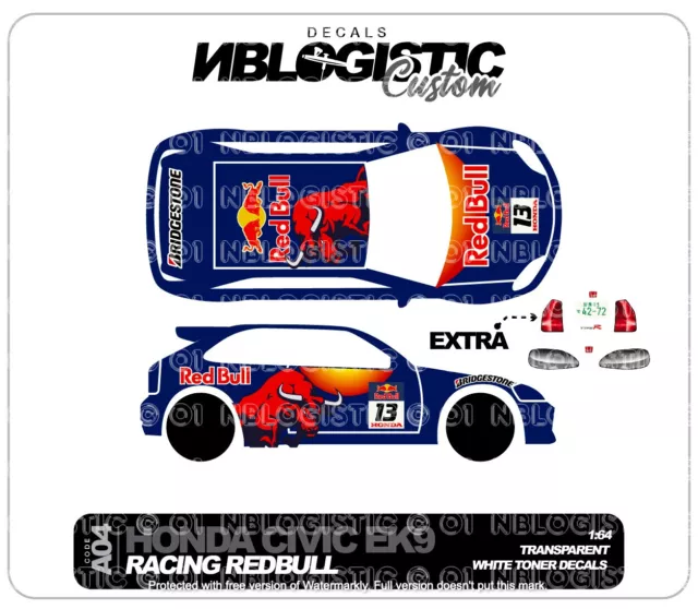 Red Bull Racing Decals  My Custom Hotwheels Decals & Dioramas