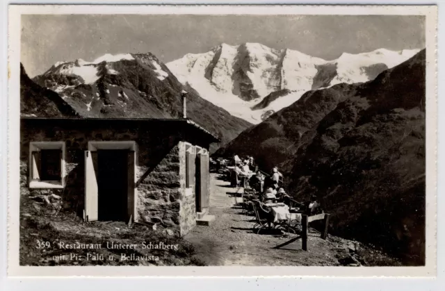 AK Pontresina, Restaurant Unterer Schafberg um 1955 Foto-AK