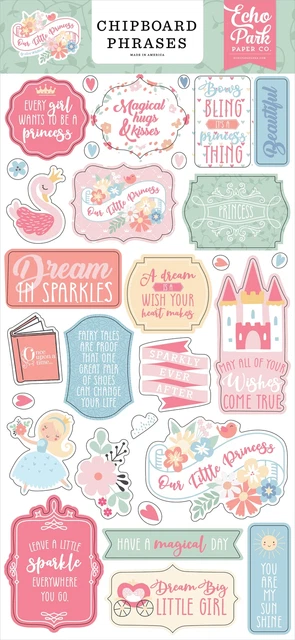 Chipboard Our Little Princess 6""X13"" -LP271022