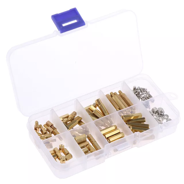 120Pcs M3 Male Female Brass Standoff Spacer PCB Board Hex Screws Nut Set#DC 2